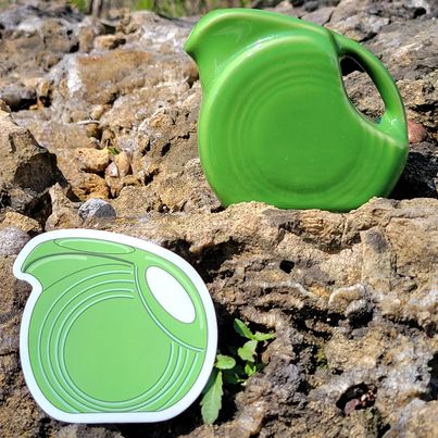 Fiestaware Green Pitcher Sticker and Magnet