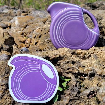 Fiestaware Purple Pitcher Sticker and Magnet