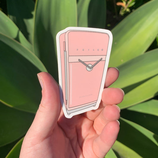 Vintage 1950's Pink Philco Refrigerator Sticker/Magnet