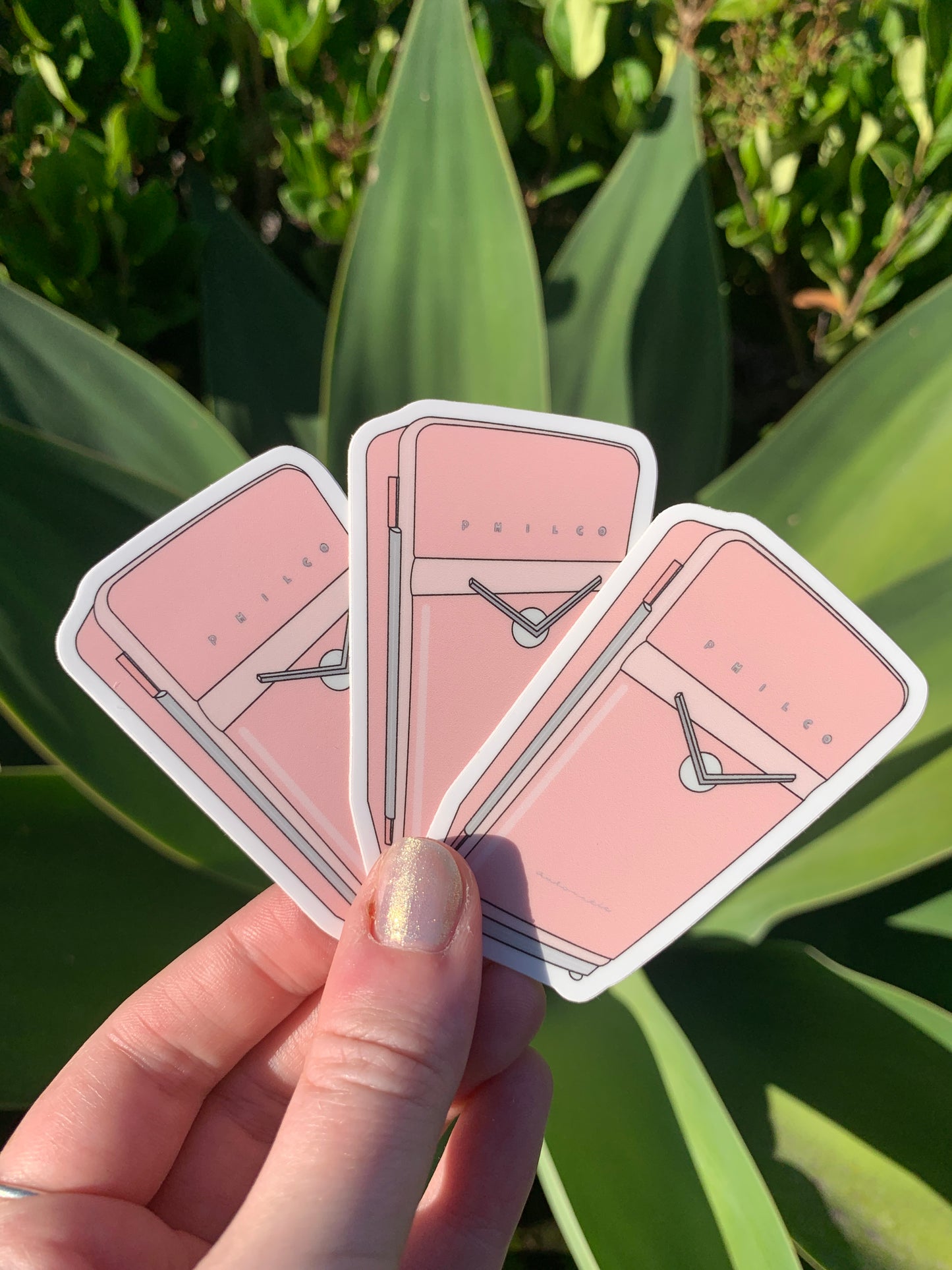 Vintage 1950's Pink Philco Refrigerator Sticker/Magnet