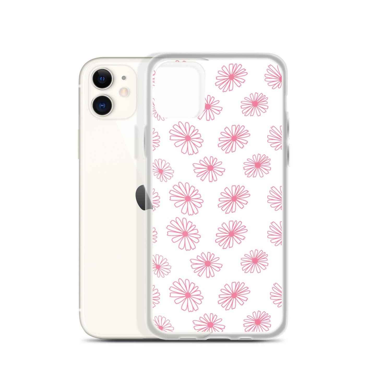 Vintage Pyrex Pink Daisy Clear Case for iPhone®