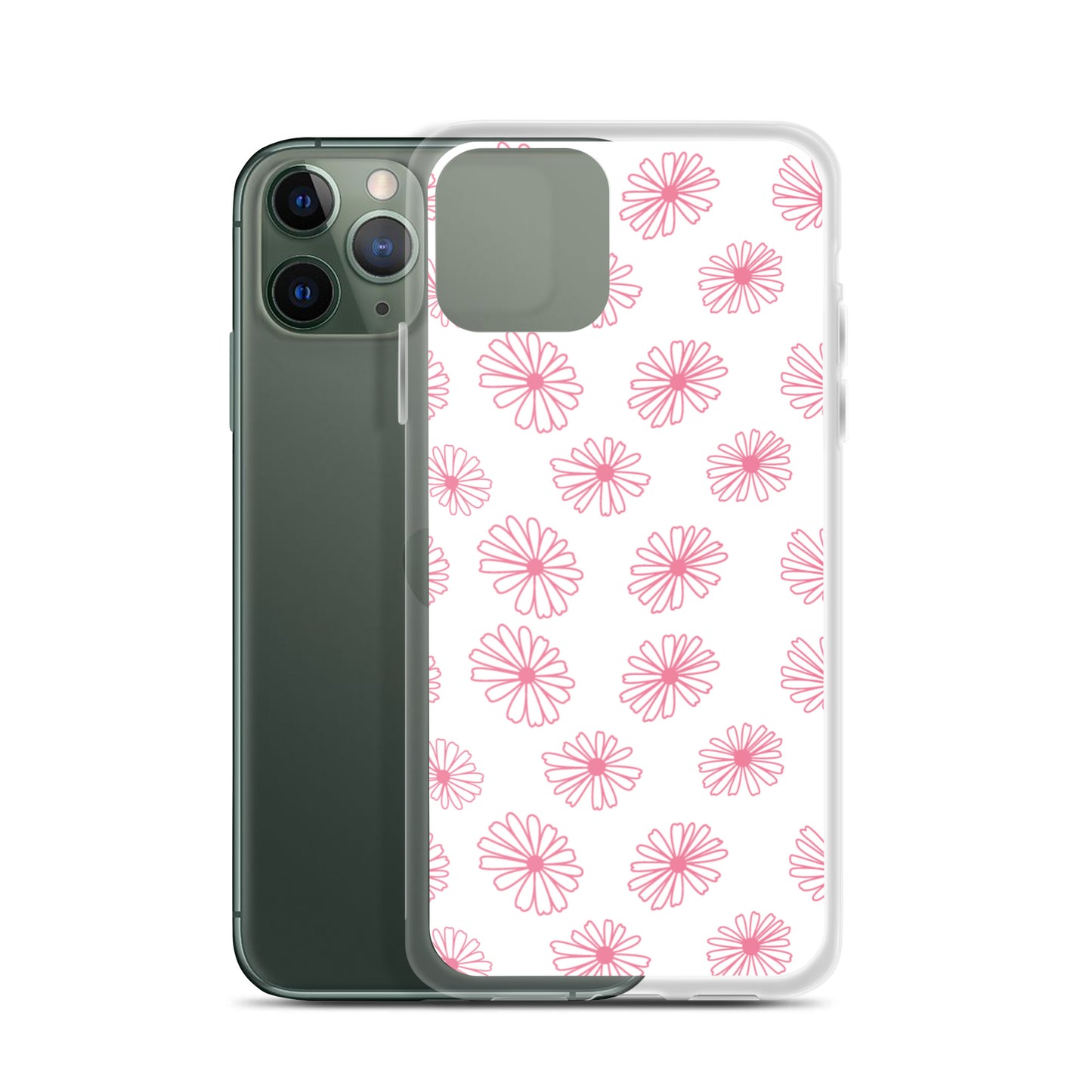 Vintage Pyrex Pink Daisy Clear Case for iPhone®