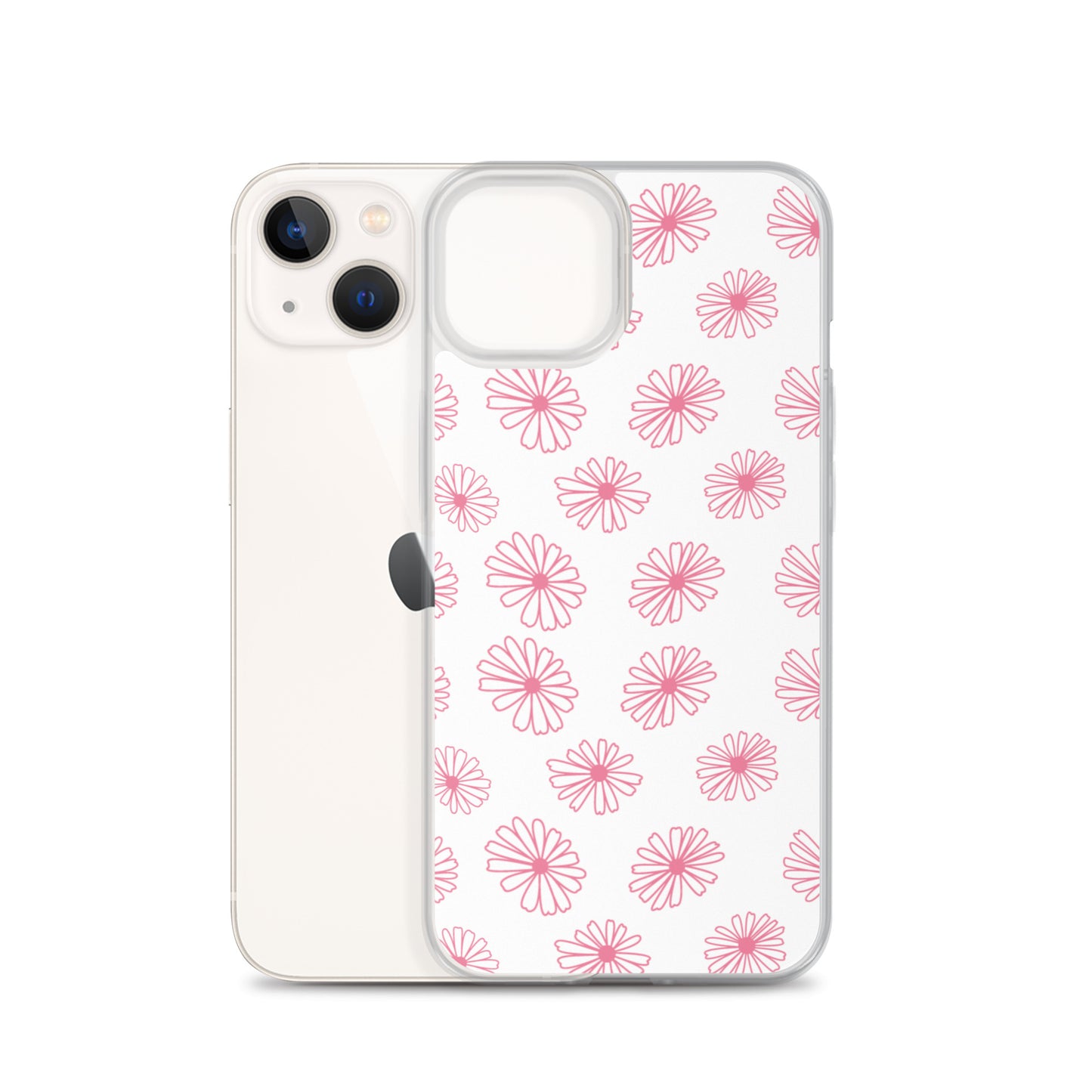 Vintage Pyrex Pink Daisy Clear Case for iPhone®