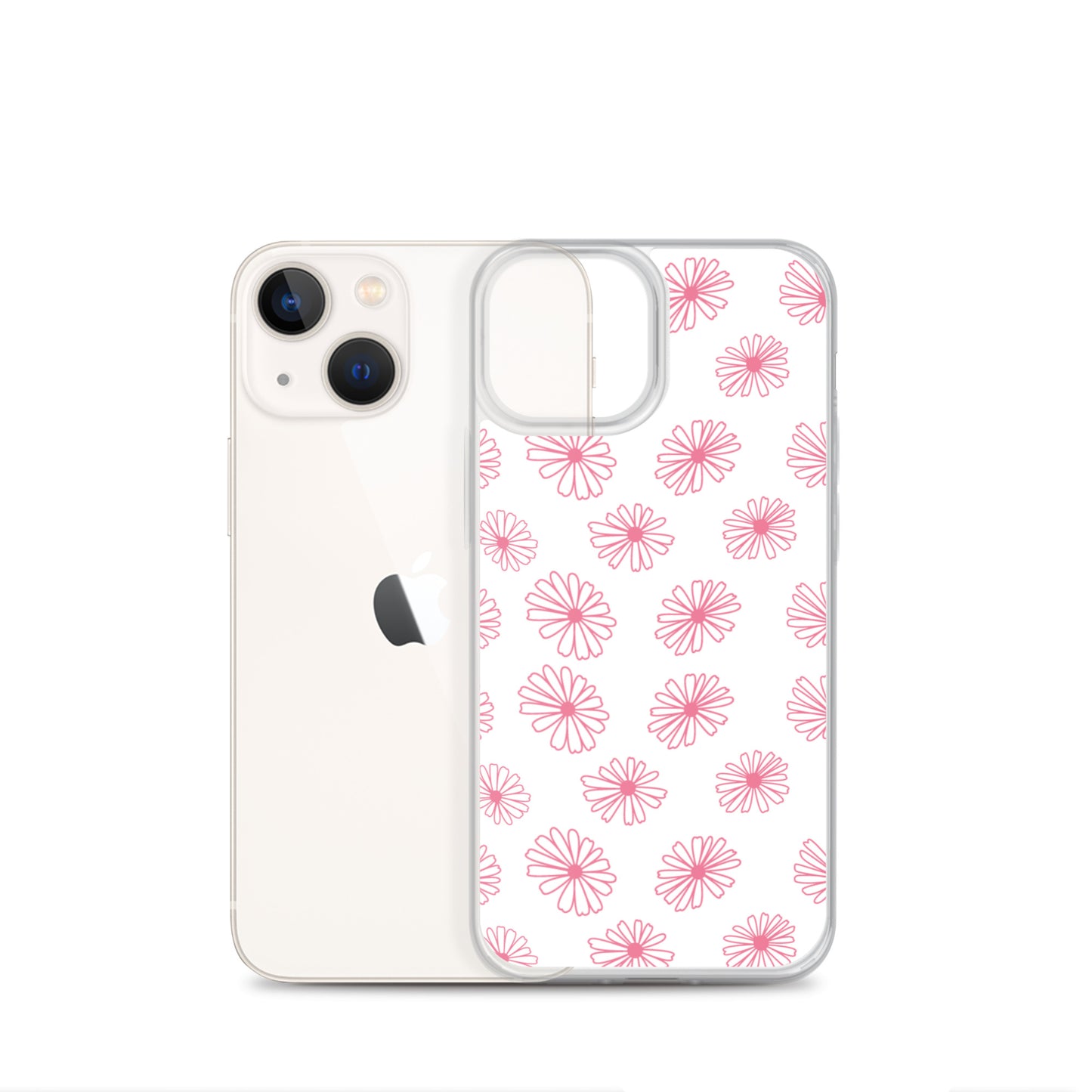Vintage Pyrex Pink Daisy Clear Case for iPhone®