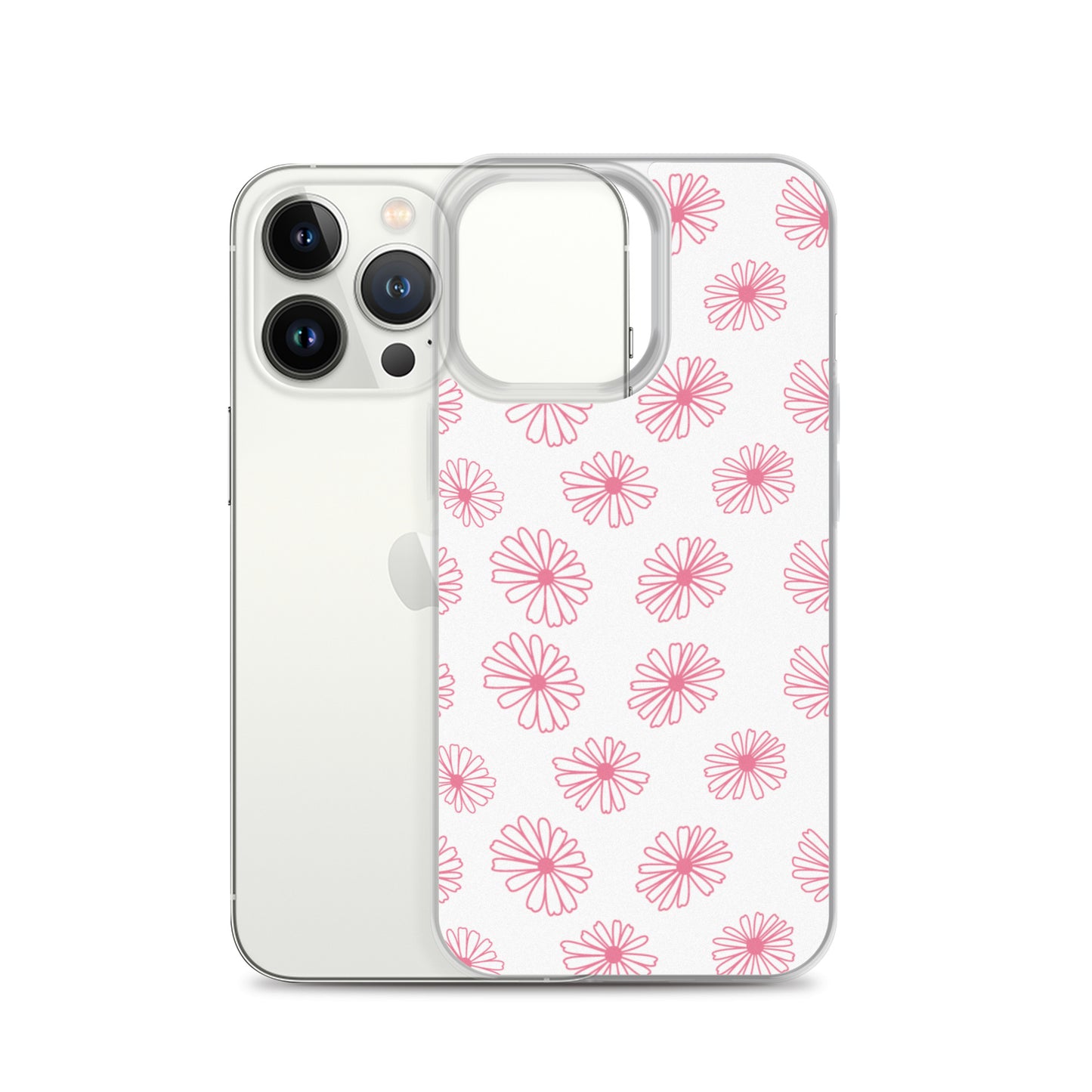 Vintage Pyrex Pink Daisy Clear Case for iPhone®