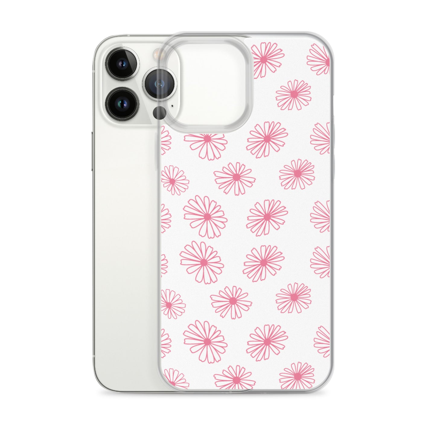 Vintage Pyrex Pink Daisy Clear Case for iPhone®