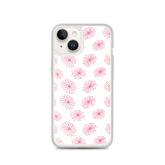 Vintage Pyrex Pink Daisy Clear Case for iPhone®