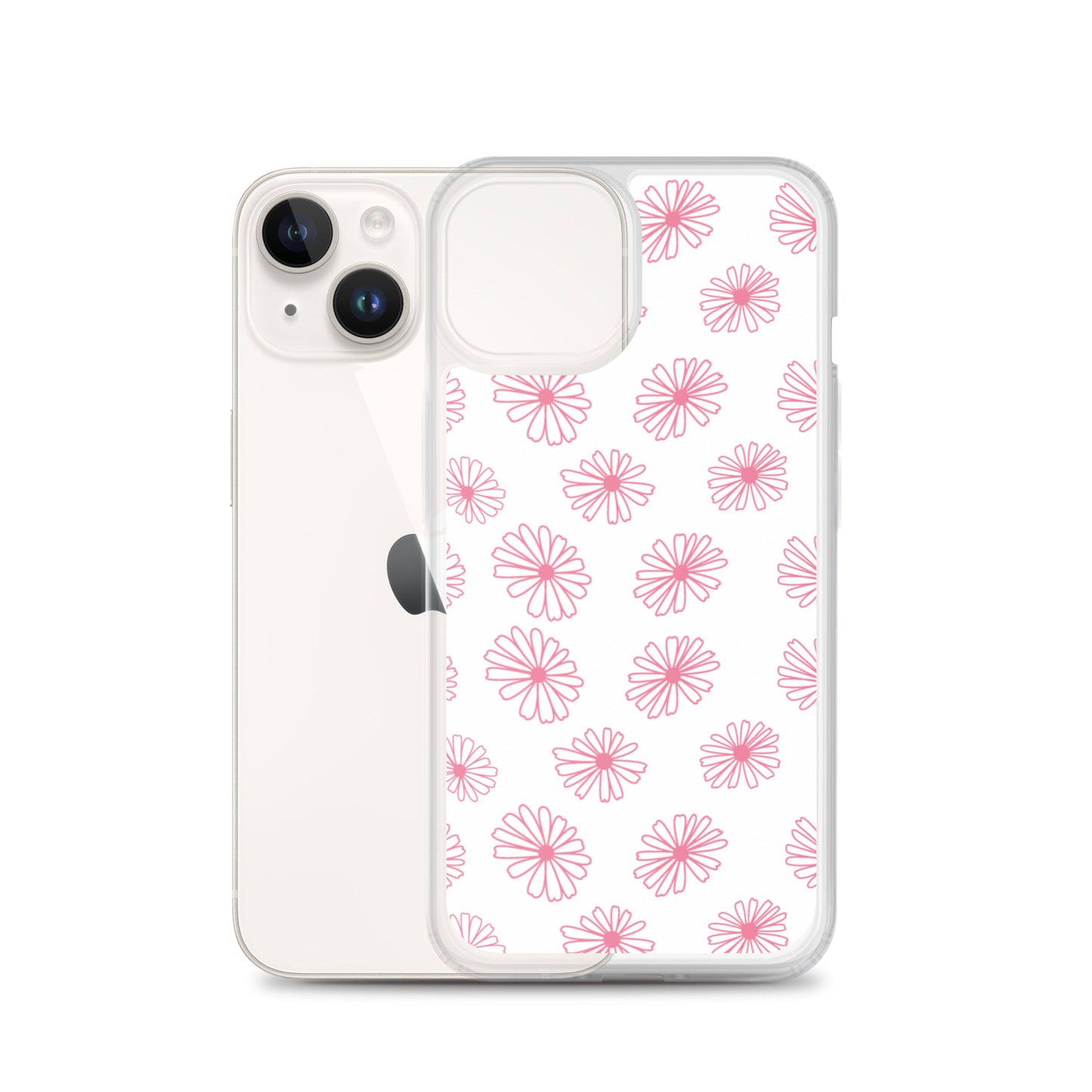 Vintage Pyrex Pink Daisy Clear Case for iPhone®