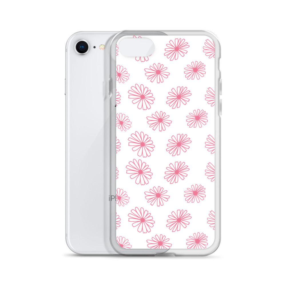 Vintage Pyrex Pink Daisy Clear Case for iPhone®