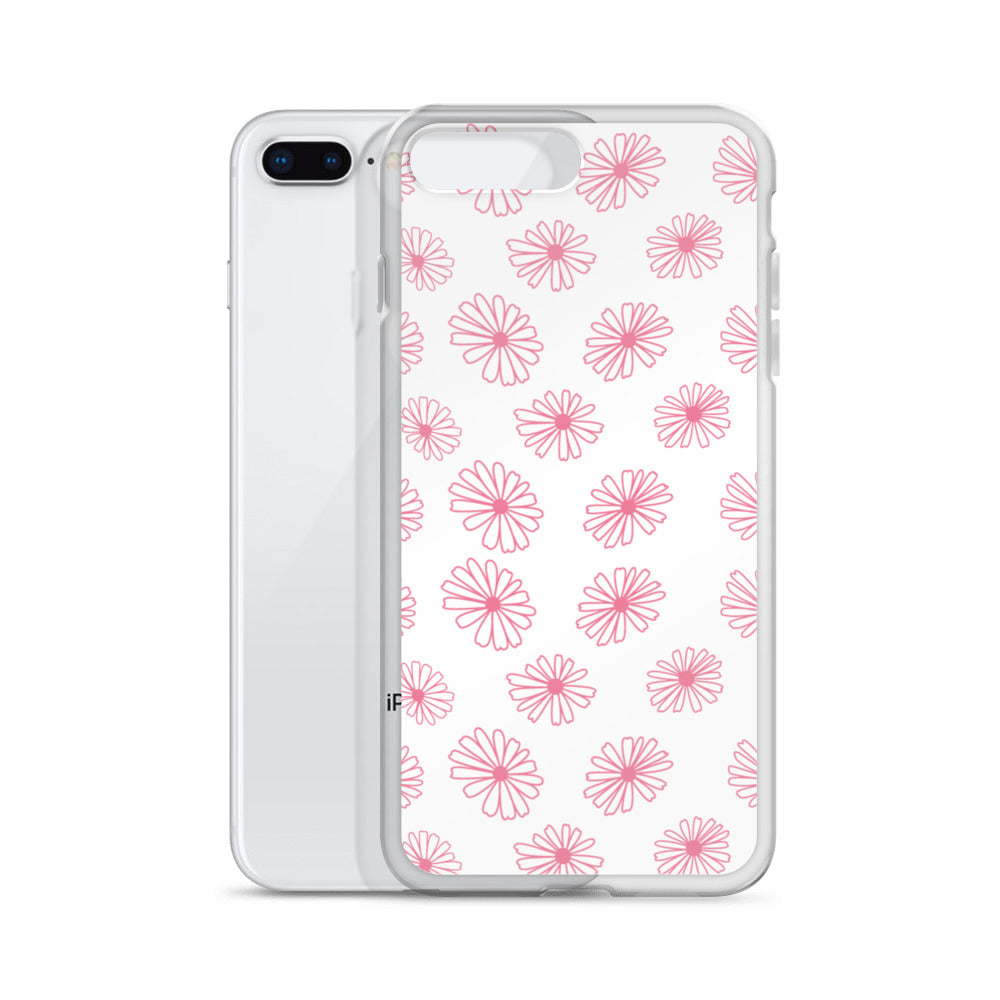 Vintage Pyrex Pink Daisy Clear Case for iPhone®