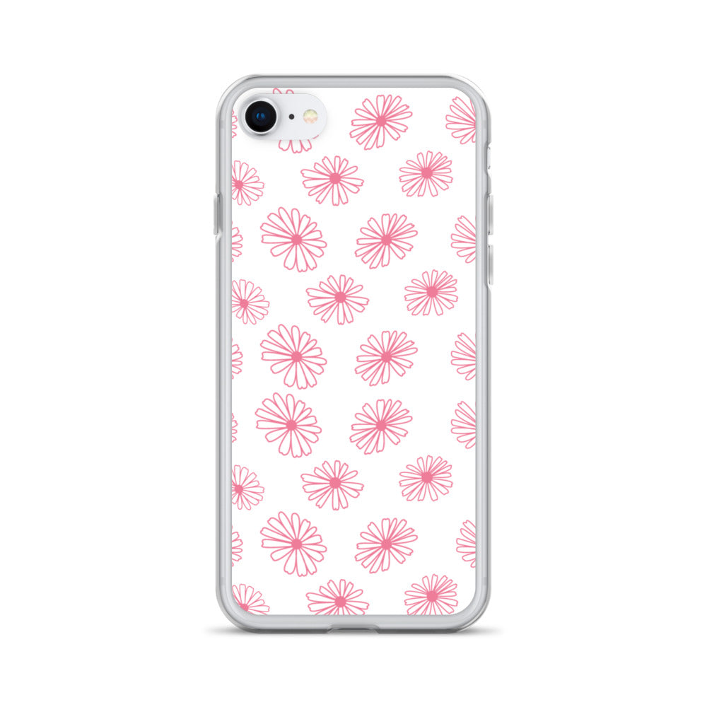 Vintage Pyrex Pink Daisy Clear Case for iPhone®