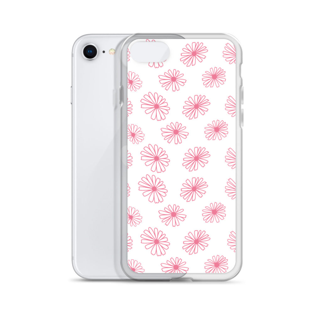 Vintage Pyrex Pink Daisy Clear Case for iPhone®