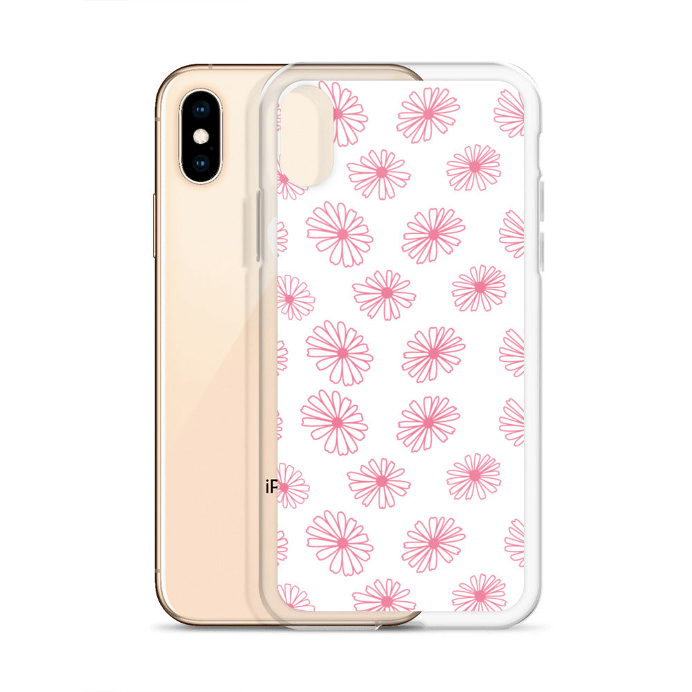 Vintage Pyrex Pink Daisy Clear Case for iPhone®