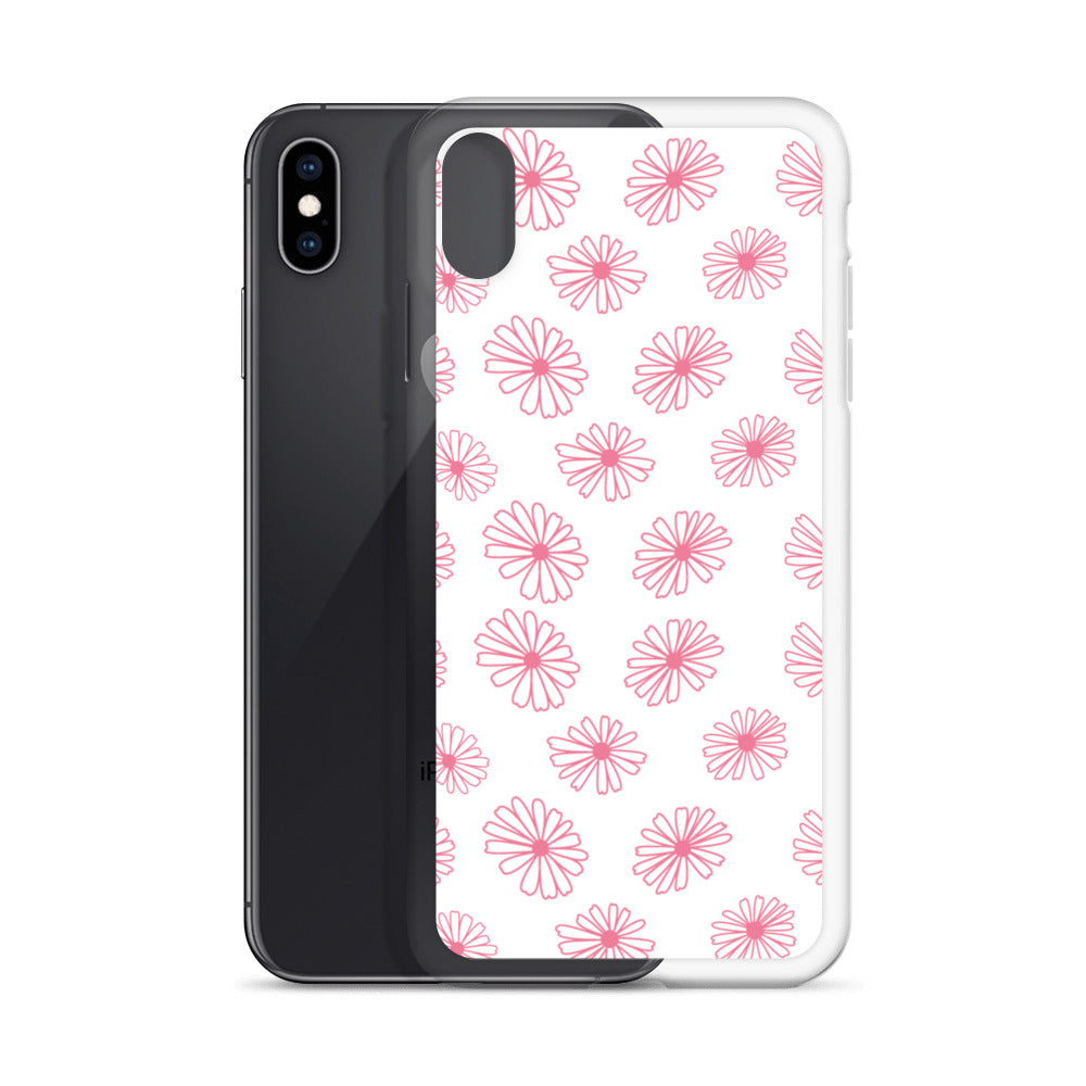 Vintage Pyrex Pink Daisy Clear Case for iPhone®