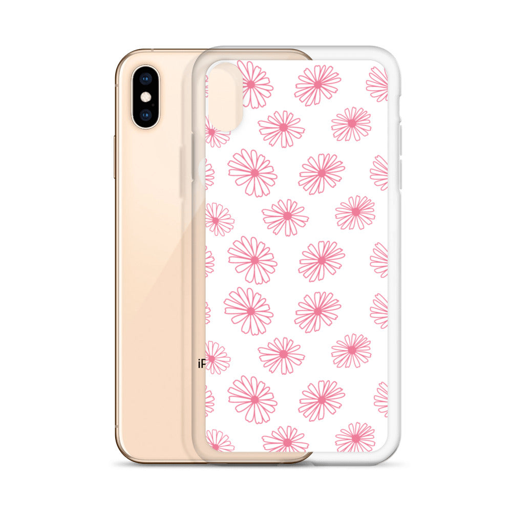 Vintage Pyrex Pink Daisy Clear Case for iPhone®