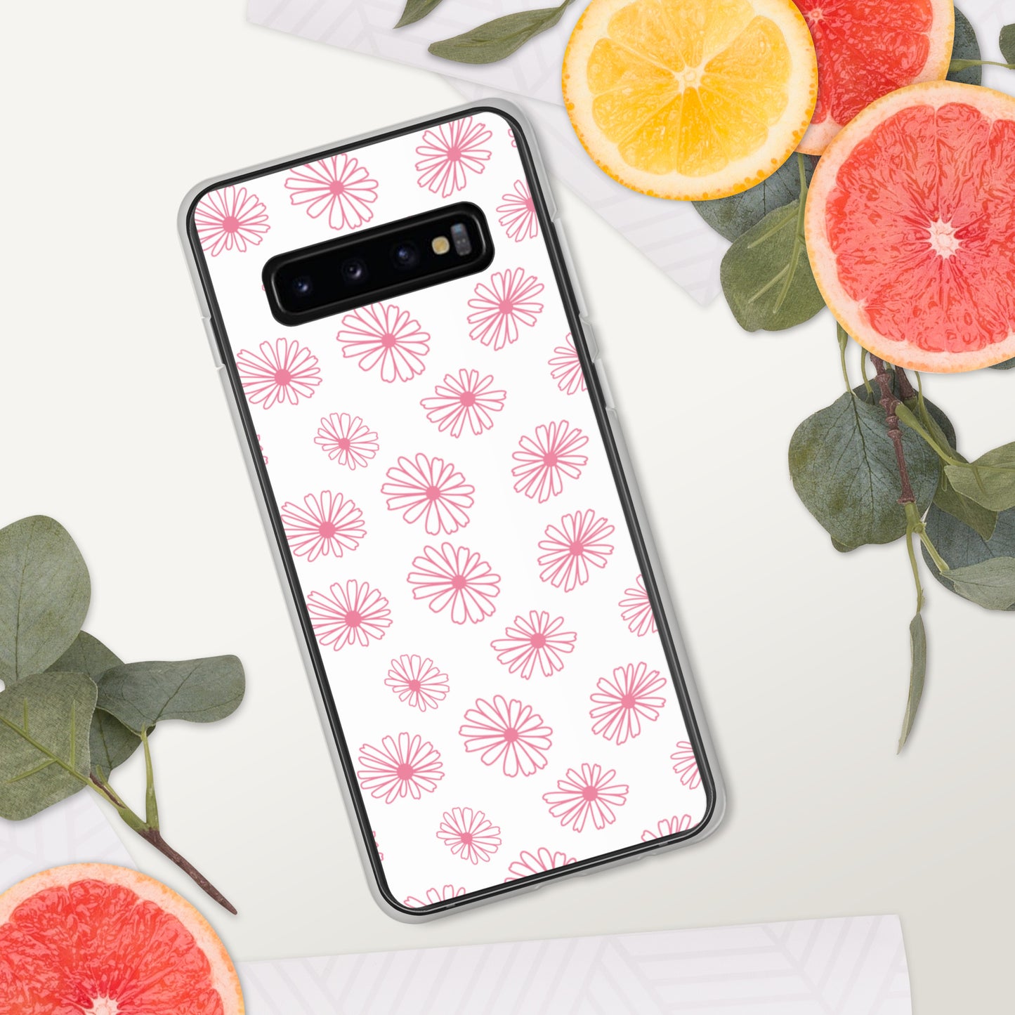 Vintage Pyrex Pink Daisy Clear Case for Samsung®