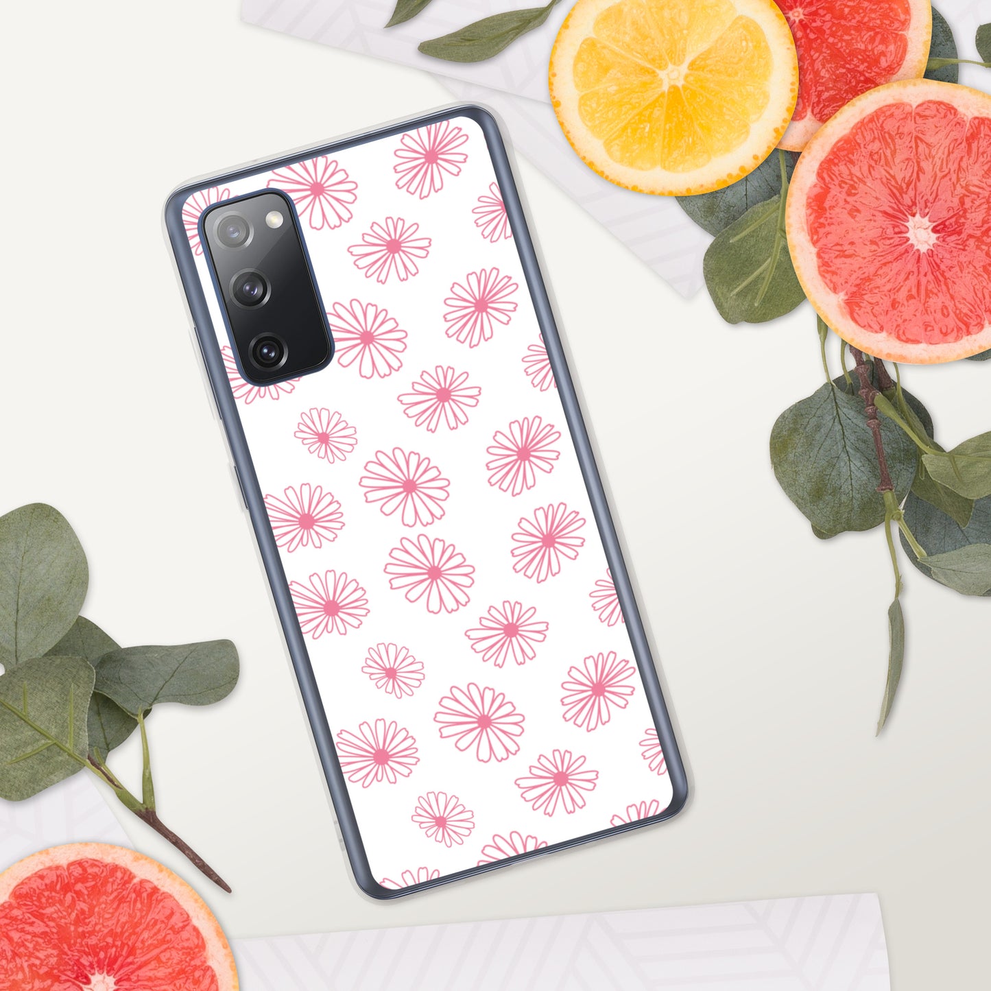 Vintage Pyrex Pink Daisy Clear Case for Samsung®