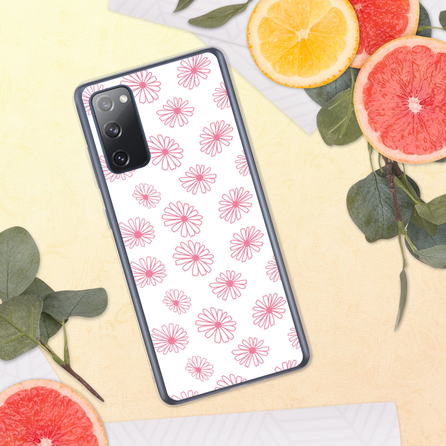 Vintage Pyrex Pink Daisy Clear Case for Samsung®