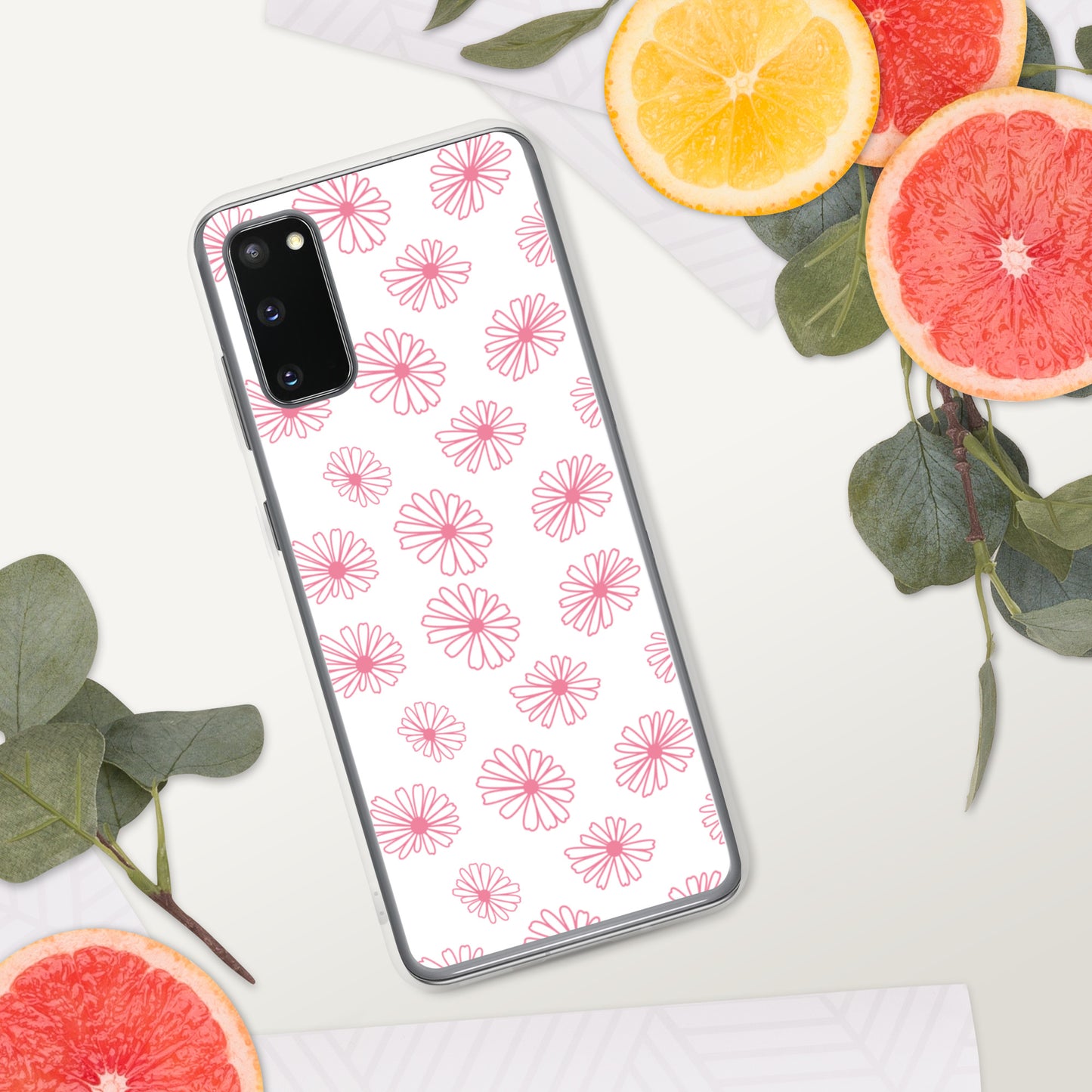 Vintage Pyrex Pink Daisy Clear Case for Samsung®