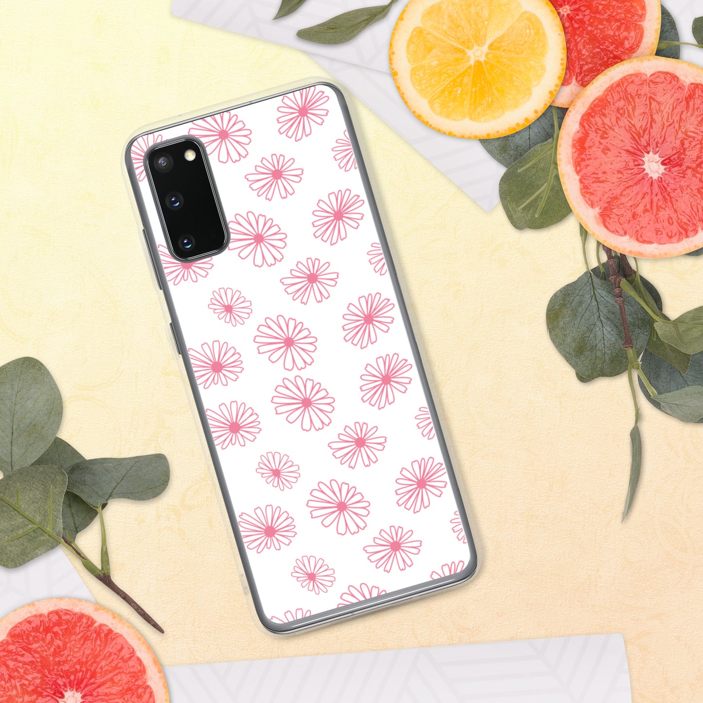 Vintage Pyrex Pink Daisy Clear Case for Samsung®
