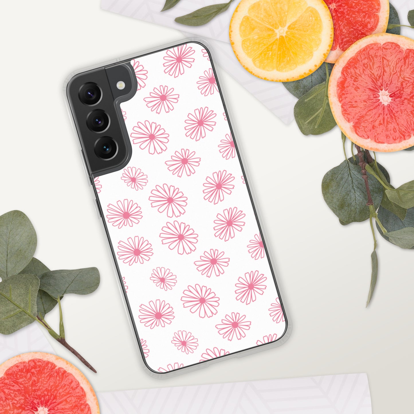 Vintage Pyrex Pink Daisy Clear Case for Samsung®