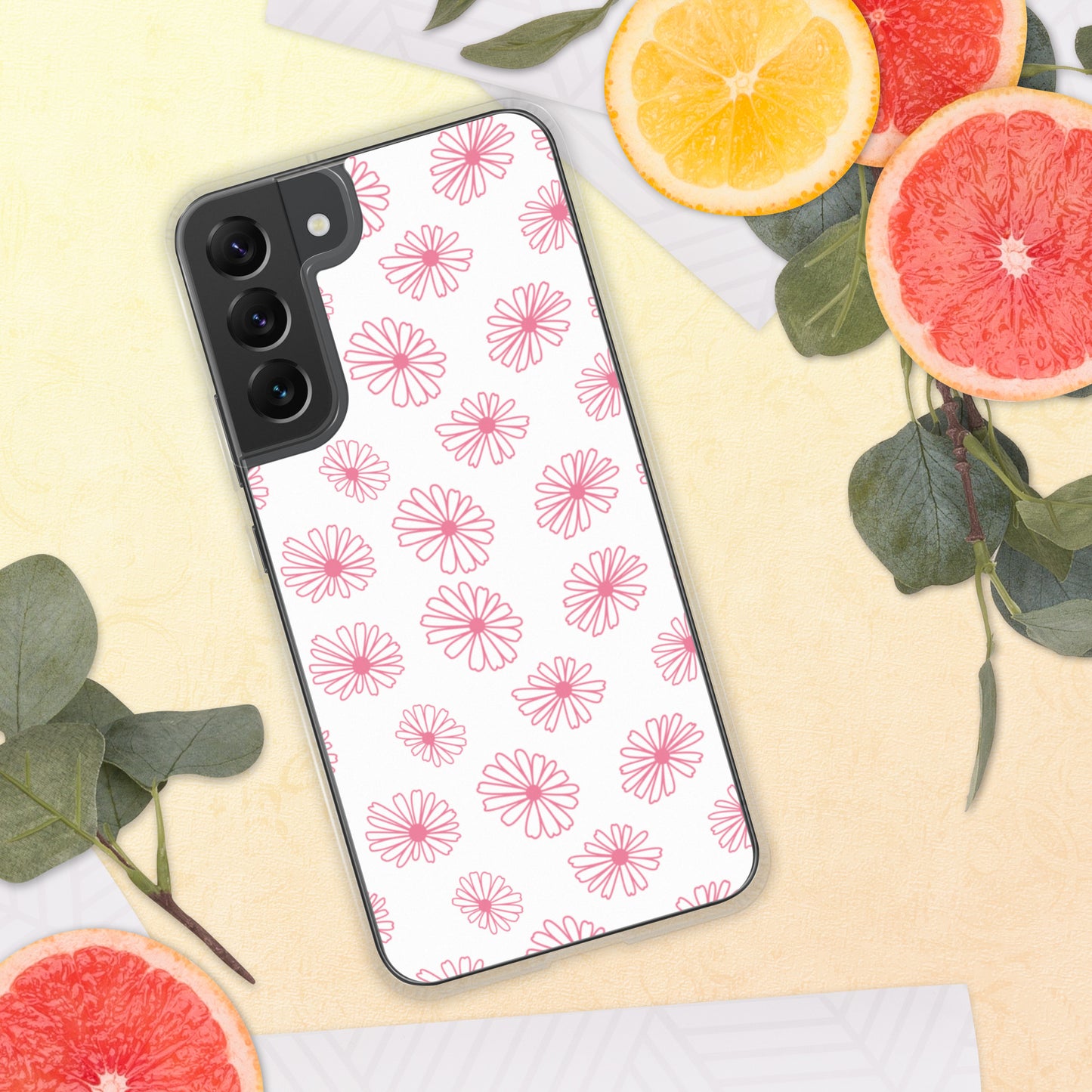 Vintage Pyrex Pink Daisy Clear Case for Samsung®
