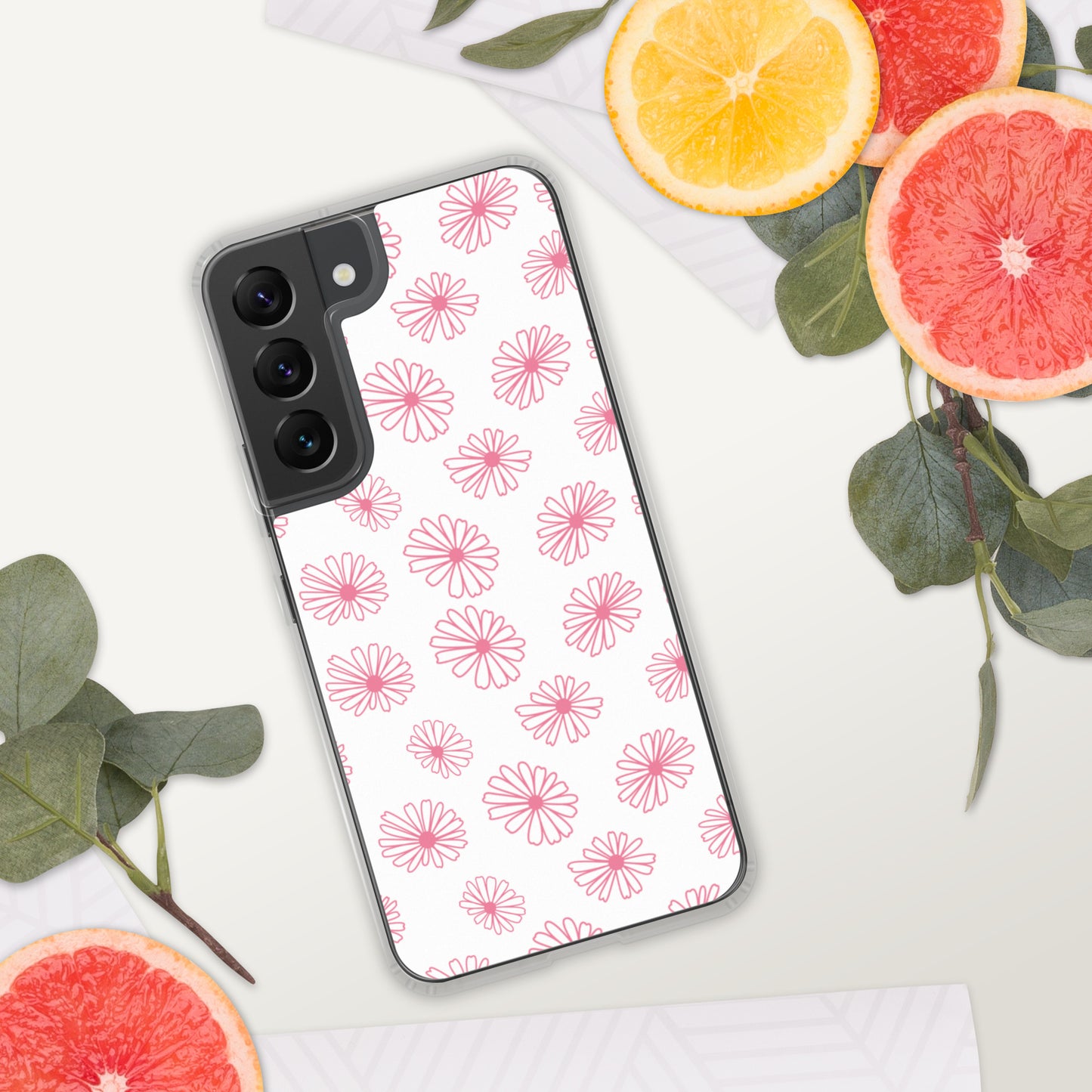 Vintage Pyrex Pink Daisy Clear Case for Samsung®