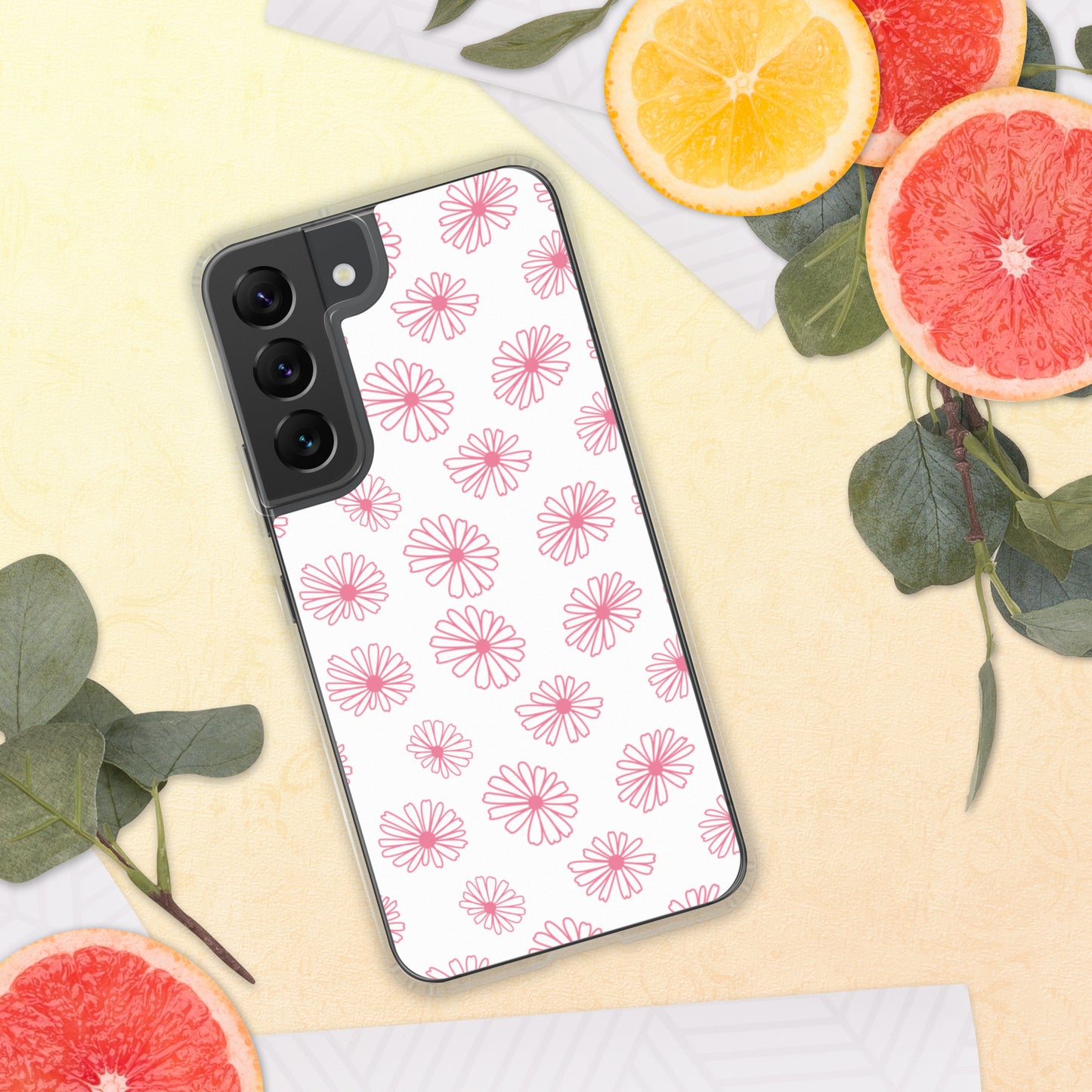 Vintage Pyrex Pink Daisy Clear Case for Samsung®