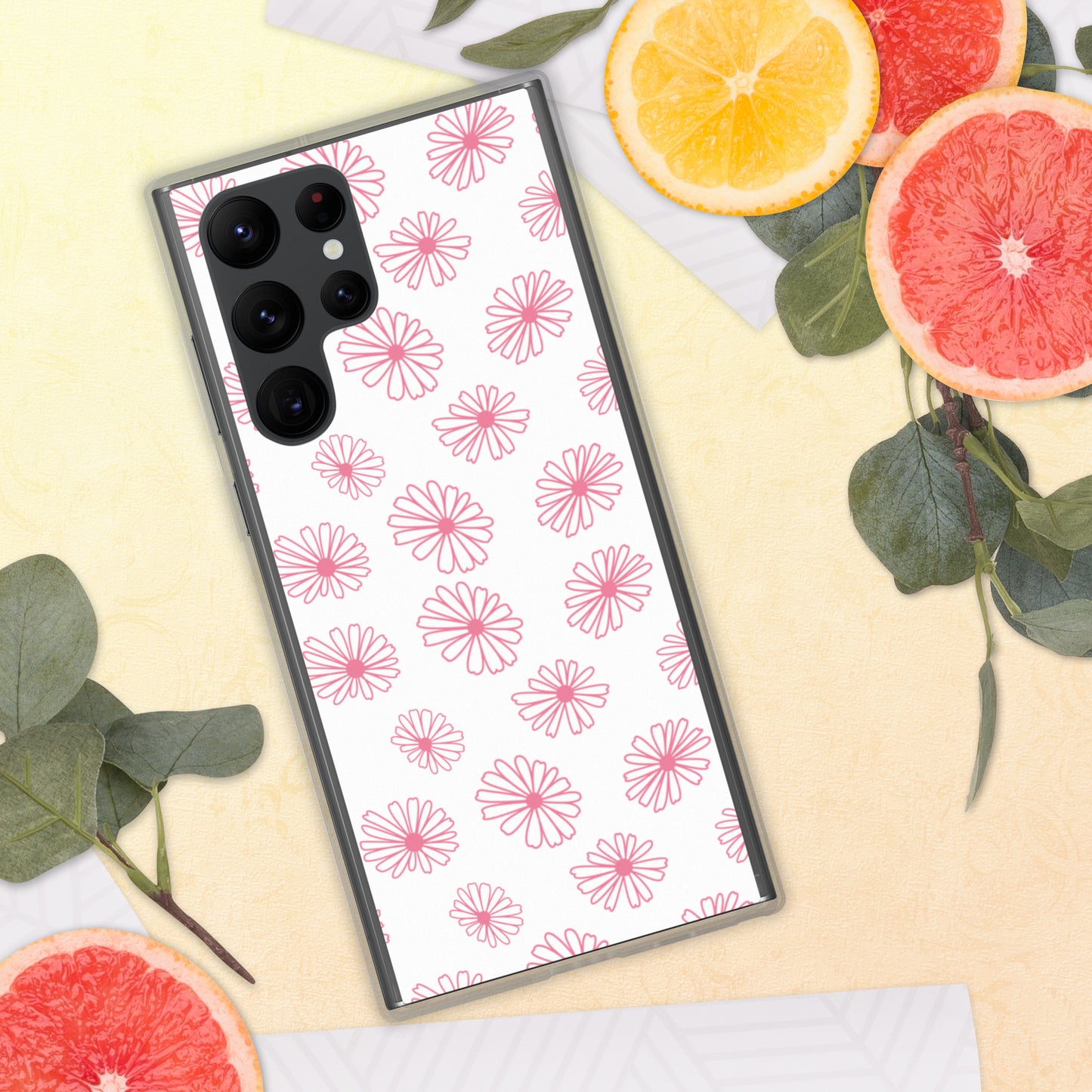 Vintage Pyrex Pink Daisy Clear Case for Samsung®