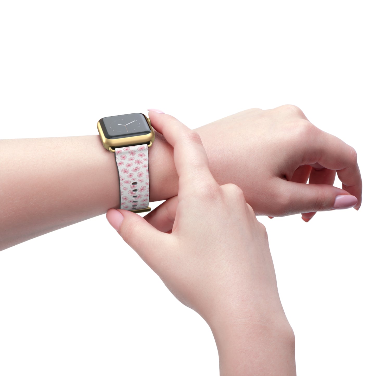 Vintage Pyrex Pink Daisy Watch Band