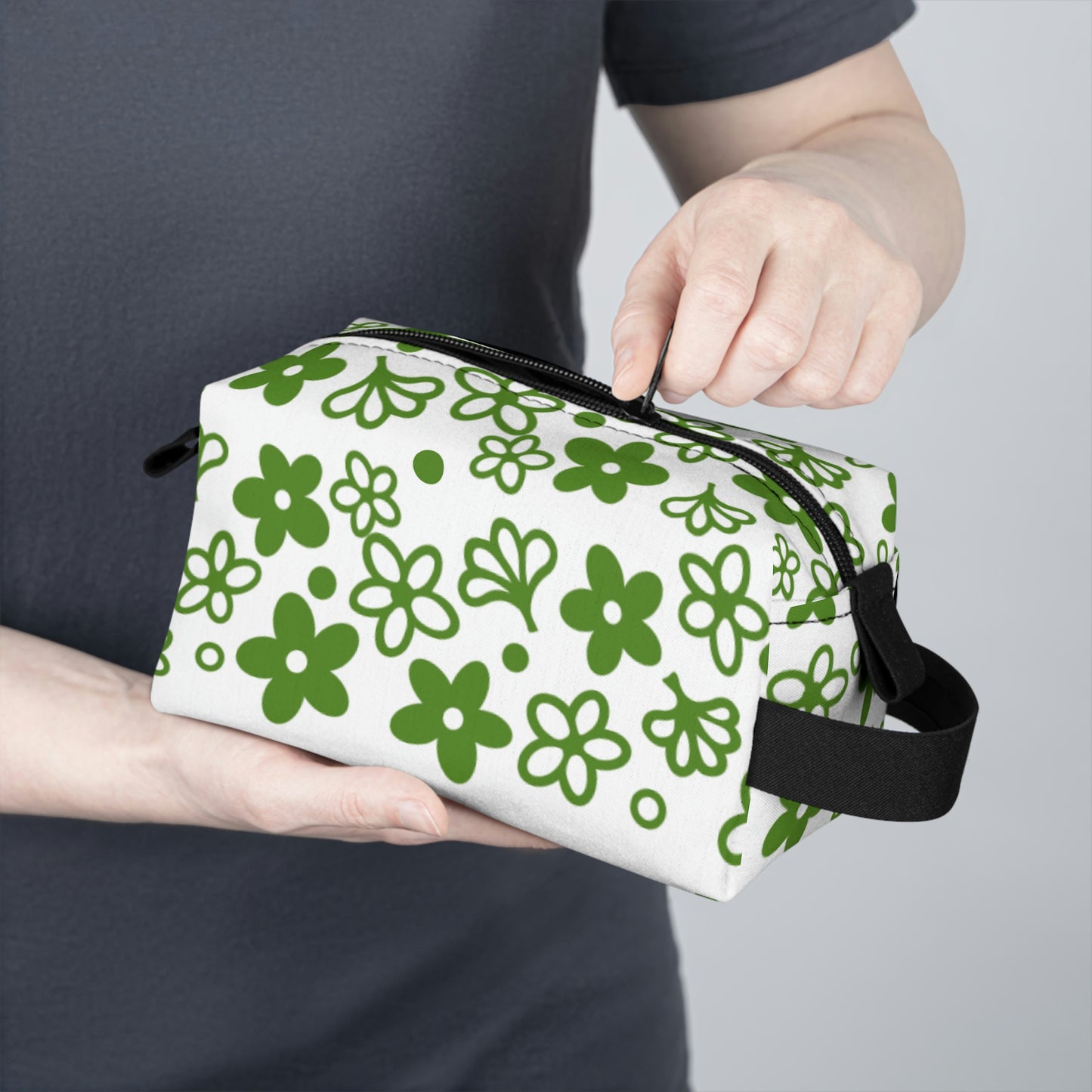 Vintage Pyrex Green Crazy Daisy Toiletry Bag