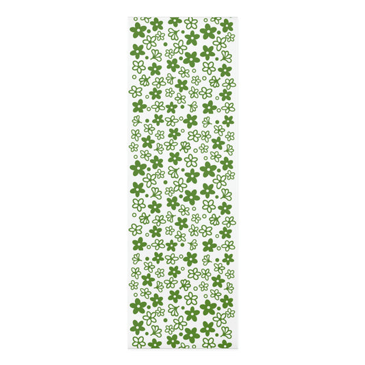 Vintage Pyrex Green Crazy Daisy Foam Yoga Mat