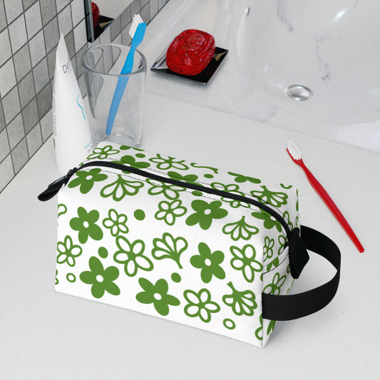 Vintage Pyrex Green Crazy Daisy Toiletry Bag