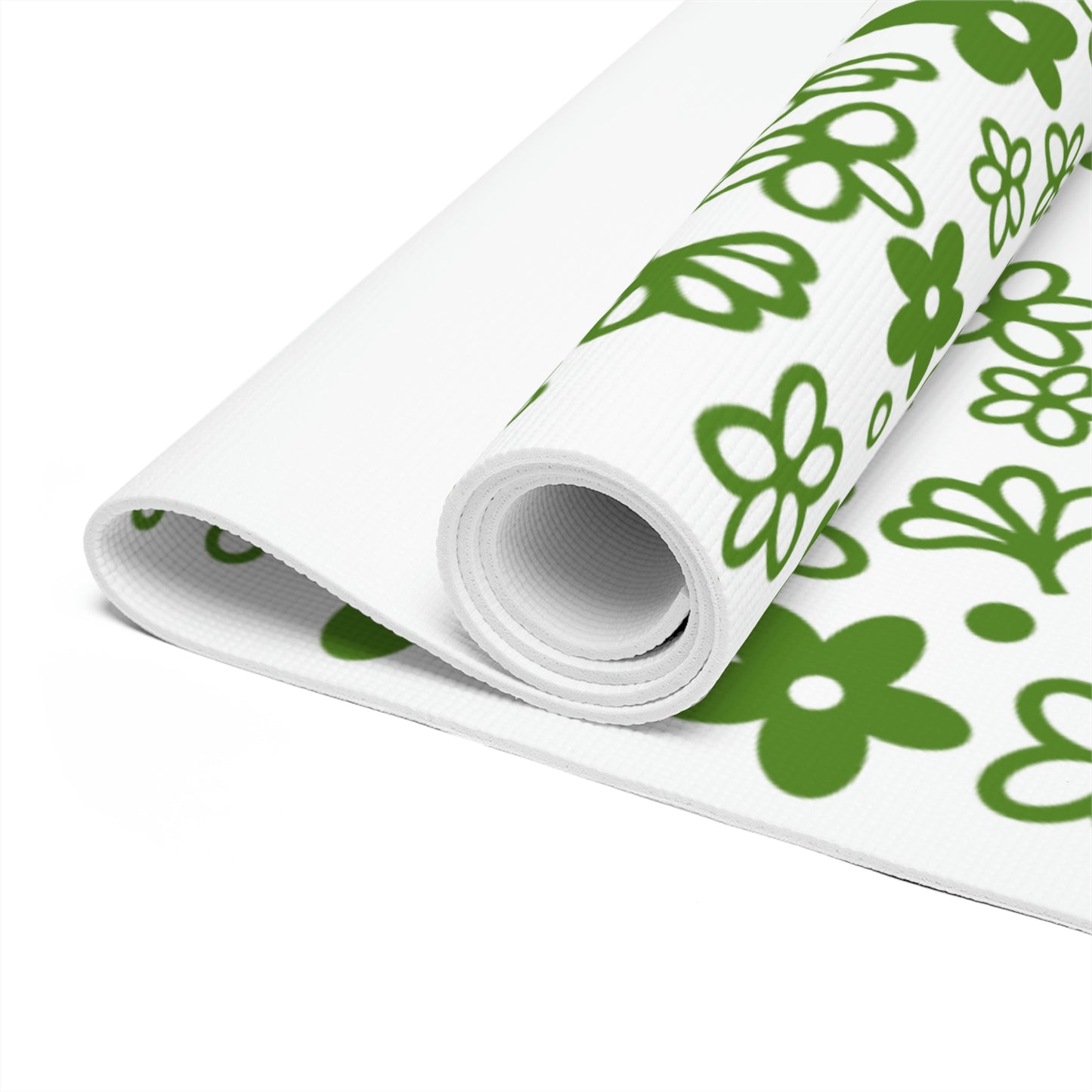 Vintage Pyrex Green Crazy Daisy Foam Yoga Mat