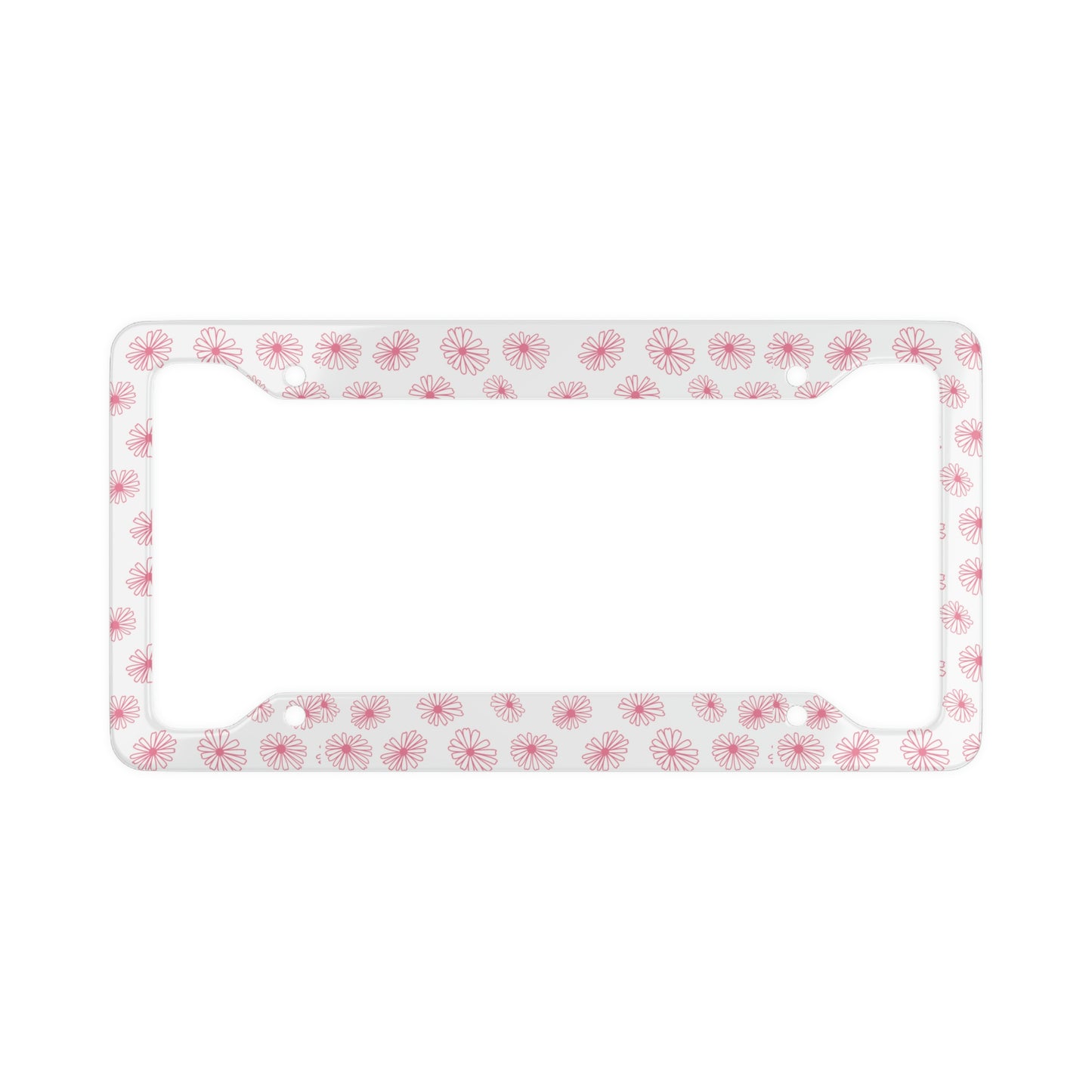 Vintage PyrexPink Daisy License Plate Frame