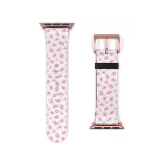 Vintage Pyrex Pink Daisy Watch Band