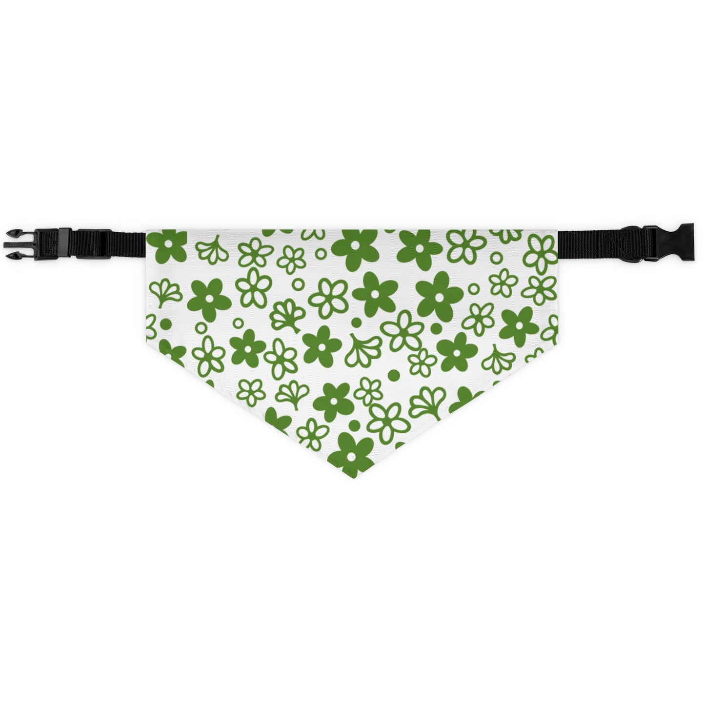Vintage Pyrex Green Crazy Daisy Pet Bandana Collar