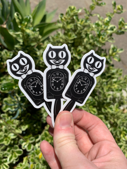 Kit-Cat Klock Sticker/Magnet - Black