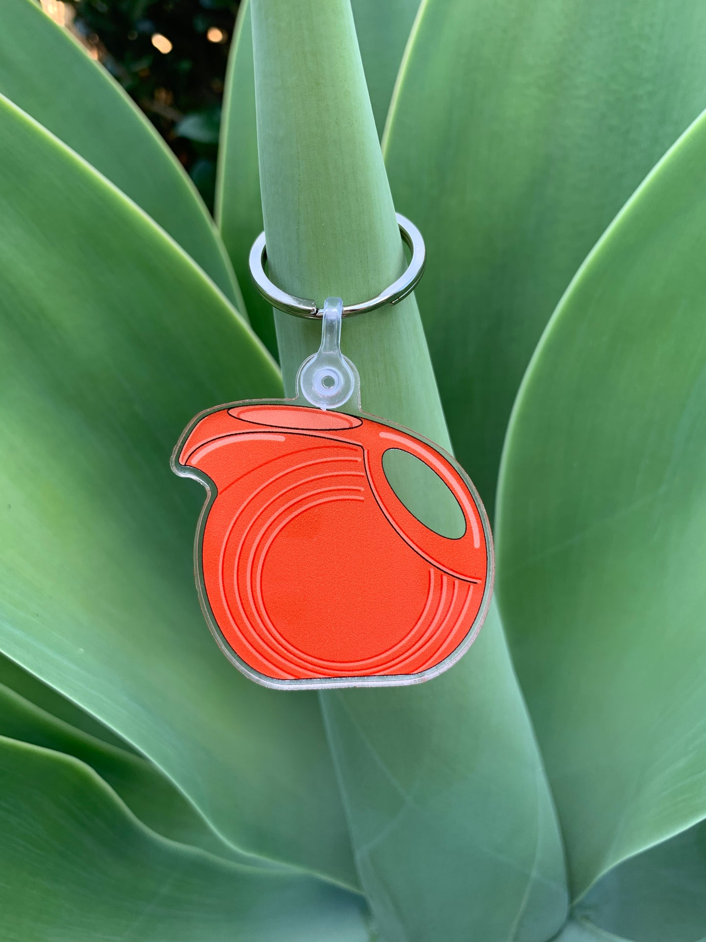 Fiestaware Orange Pitcher Keychain