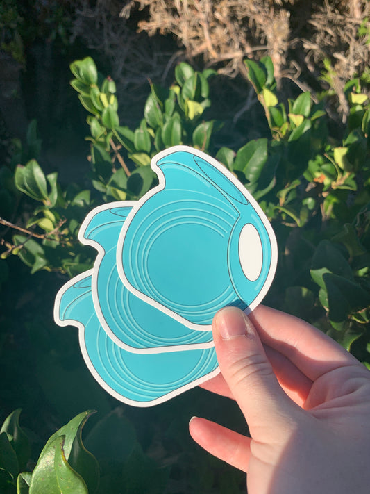 Fiestaware Turquoise Pitcher Sticker and Magnet