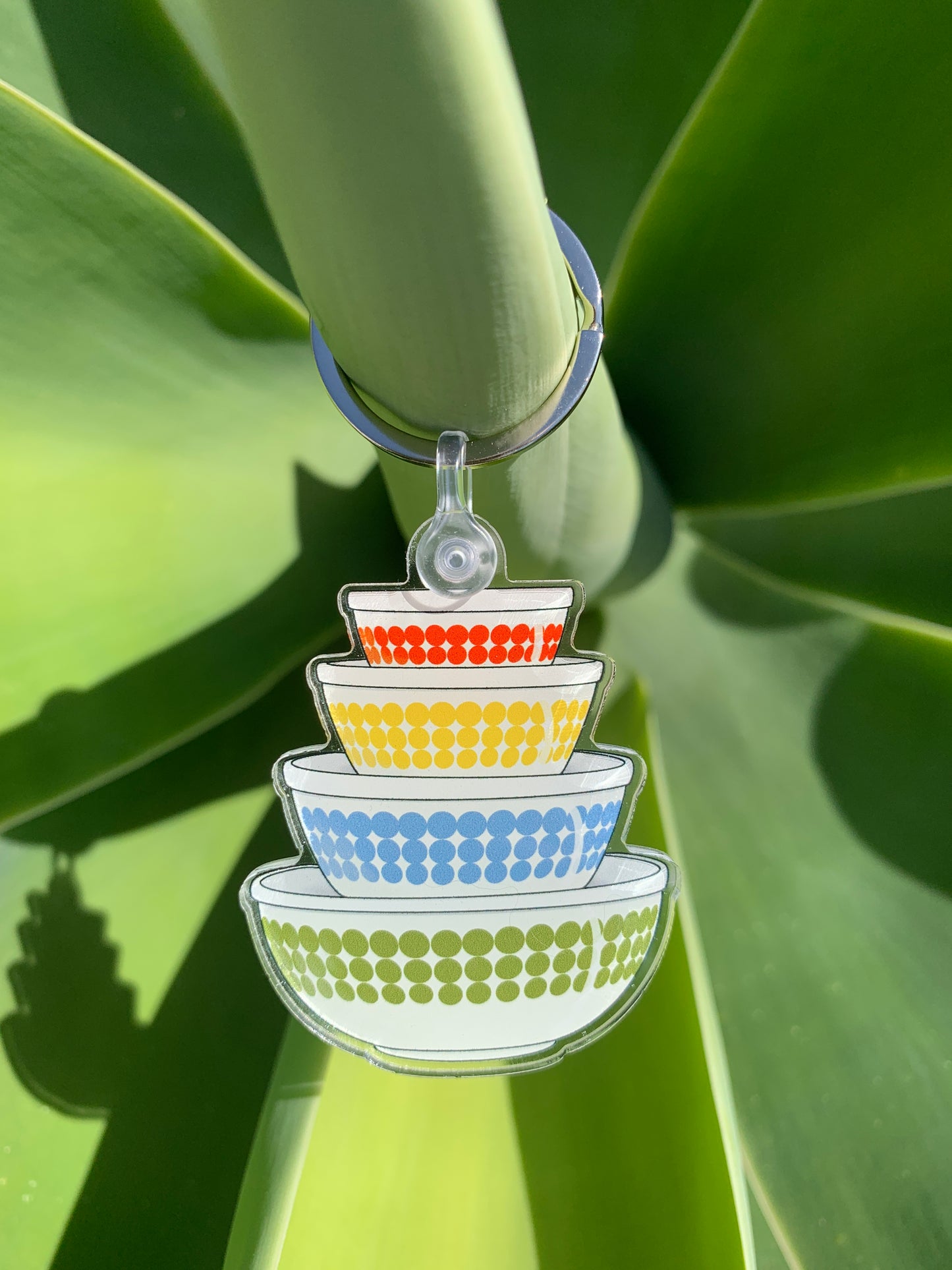 New Dots Vintage Pyrex Bowls Keychain
