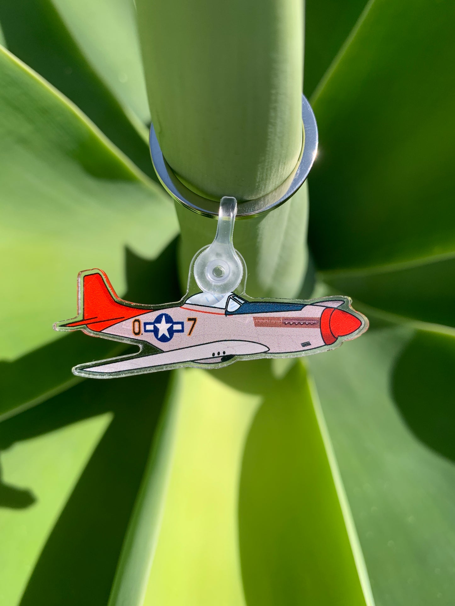 WWII P-51 Fighter Plane Keychain