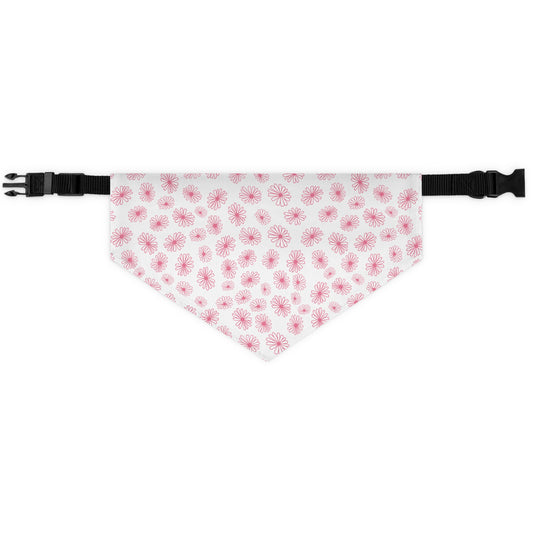 Vintage Pyrex Pink Daisy Pet Bandana Collar