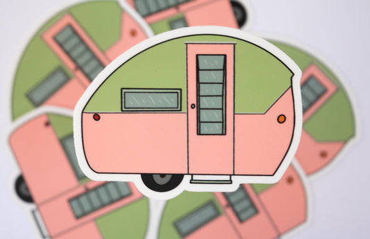 1966 Little Gem Bug Vintage Travel Trailer Sticker