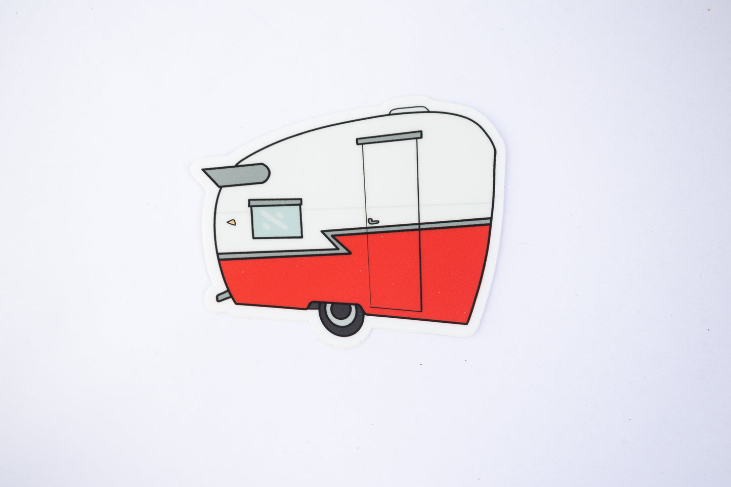1960's Shasta Travel Trailer Sticker/Magnet - Cherry Red