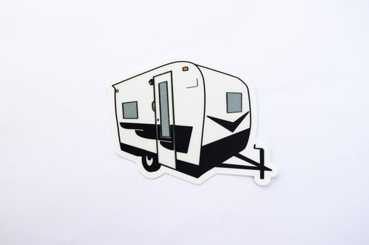1960's Cardinal Travel Trailer Sticker - Black