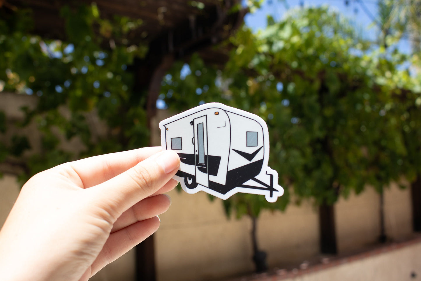 1960's Cardinal Travel Trailer Sticker - Black