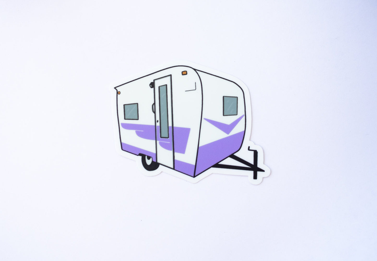 1960's Cardinal Travel Trailer Sticker - Lavender Purple