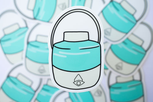 Vintage Coleman Water Jug Sticker / Magnet - Turquoise Blue