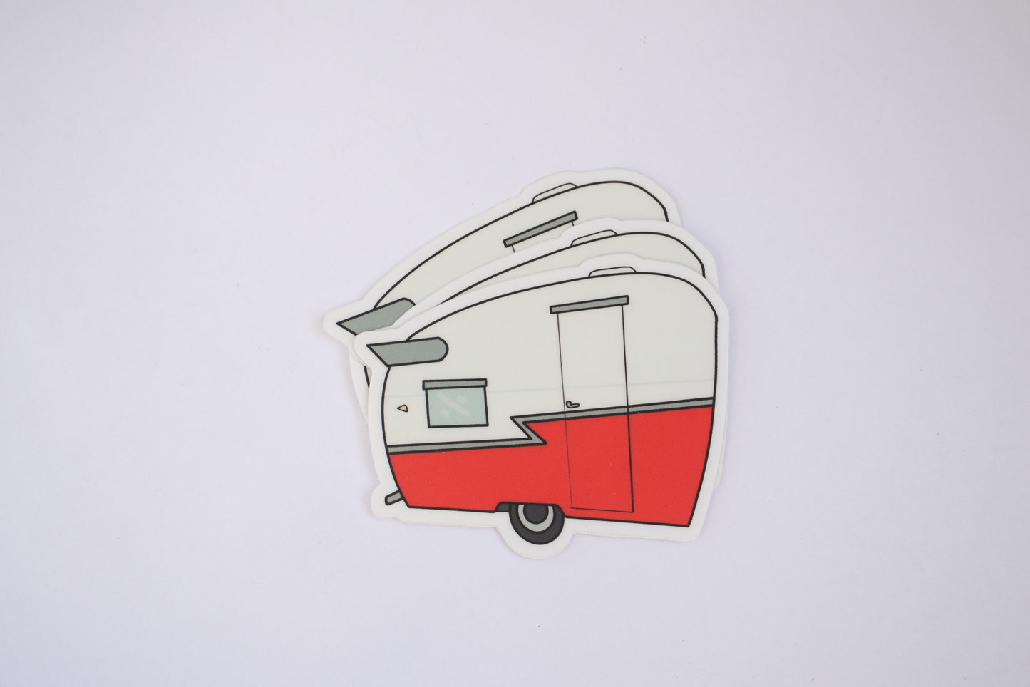 1960's Shasta Travel Trailer Sticker/Magnet - Cherry Red